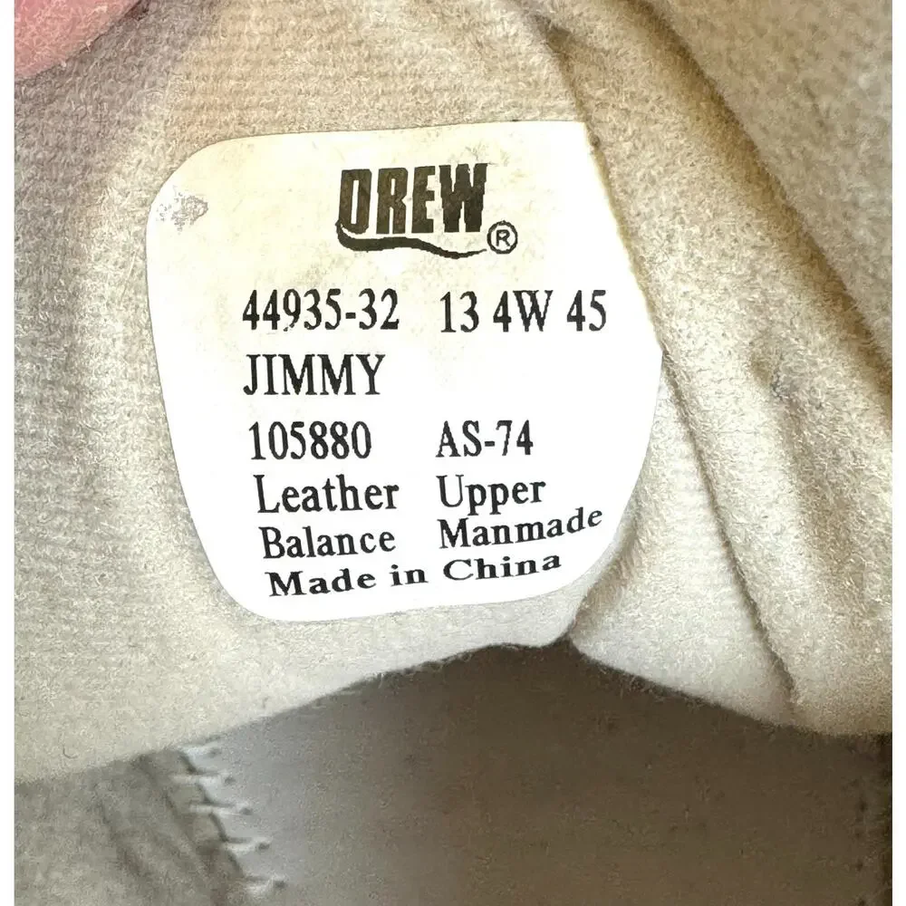 Drew Men's Shoes Size 13 4W Beige Jimmy Orthopedic Walking Comfort Medical Strap